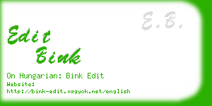 edit bink business card